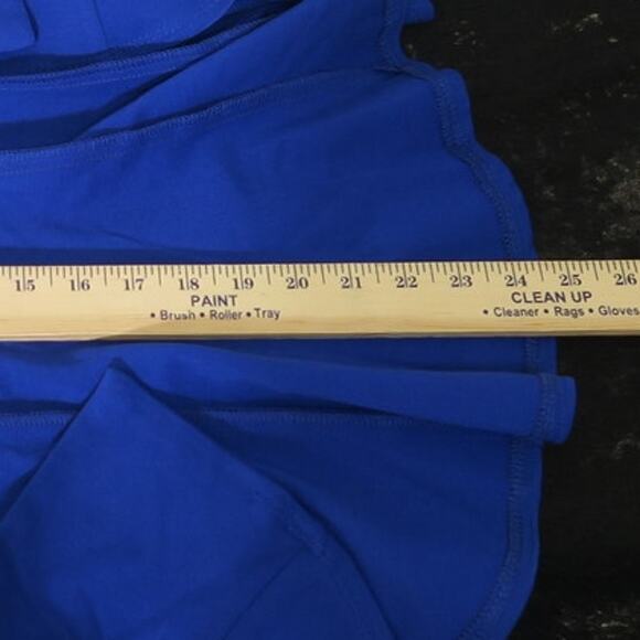 Royal Blue Shoulder Pad Double Notch Lapel Peplum Blazer Sz S Hybrid & Company - Picture 9 of 12